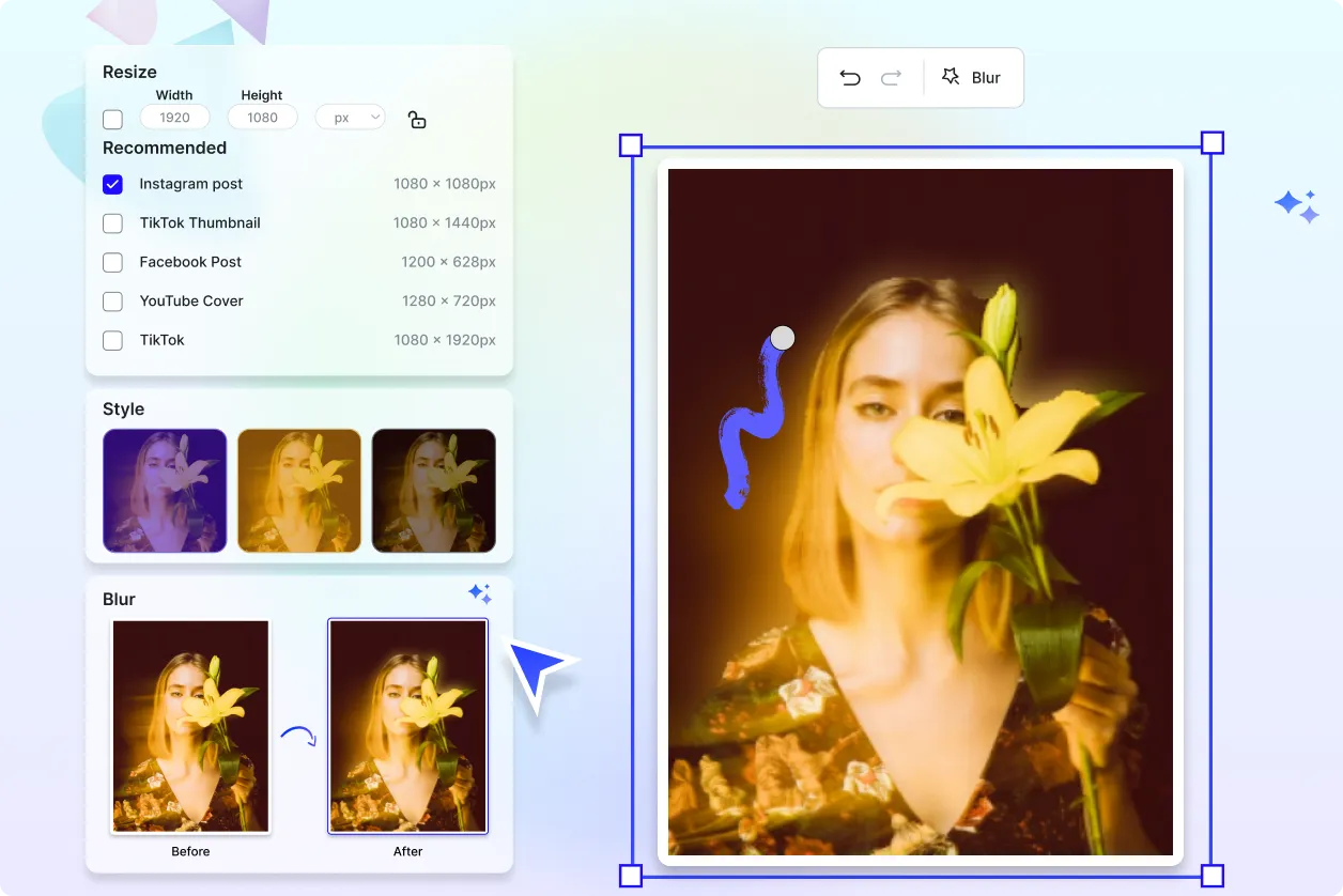 Free AI Blur Photo Editor, Free Blur Photo Maker Online